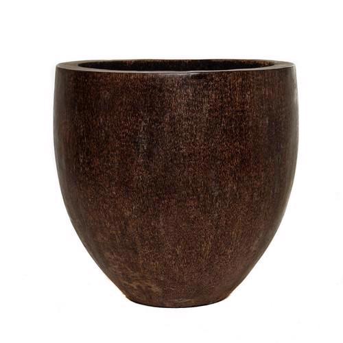 Palm Wood - Jambang Tall Vase Planter - Brown