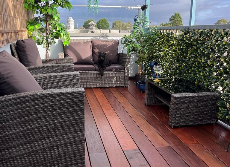 140mm wide Ipe decking oiled 1