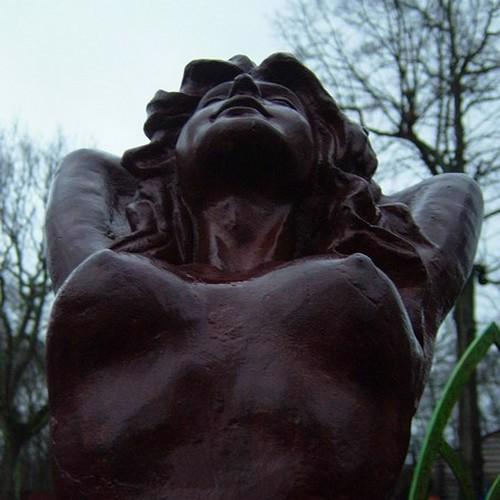 Cast Iron Large Shameless Nude Statue
