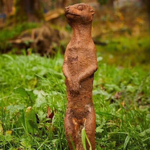 Cast Iron Mischeivous Meerkat Statue