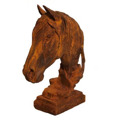 Cast Iron Graceful Horse Statue - Round Wood of Mayfield