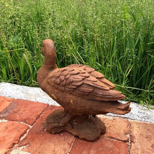 Cast Iron Puddle Duck Statue