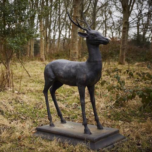 Cast Iron Young Buck Statue