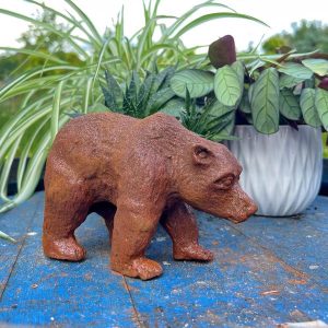 Cast Iron Small Bear Statue