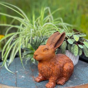 Cast Iron Sitting Hare Statue