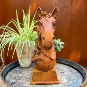 Horse Head on Ball Plinth - Right