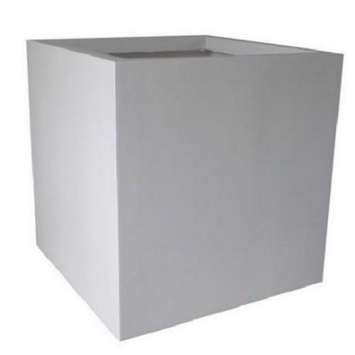 Arcadian Fibrestone - Cubic Box Planter - White