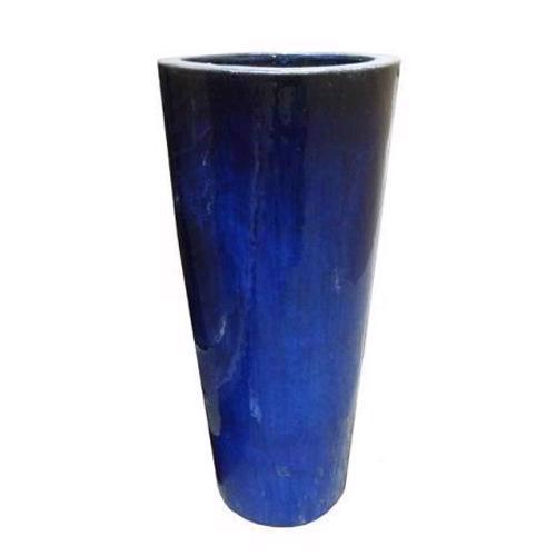 Glazed Tall Round Vase Planter