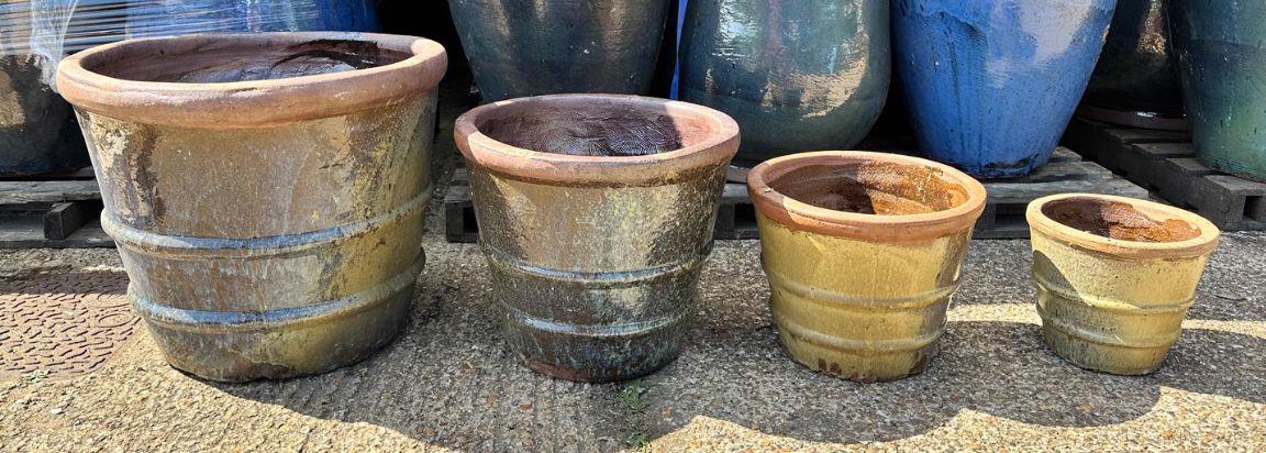 Glazed Ceramic Yakuta Fuyang Pot - Yellow