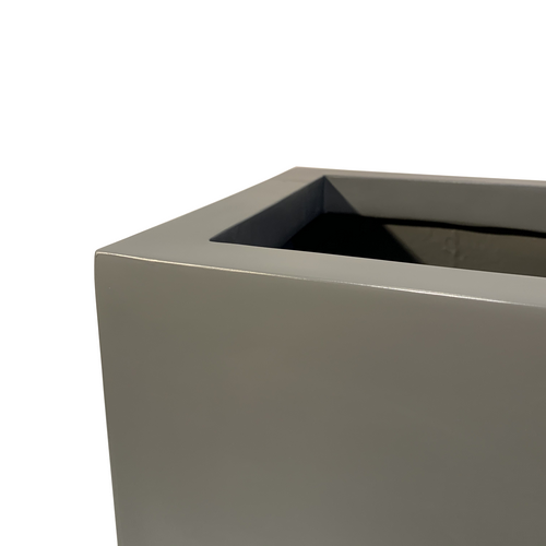 Satin Fibrestone - Rectangular Trough Planter - Grey