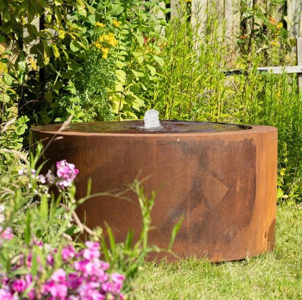 Corten Steel Riple Round Water Table*