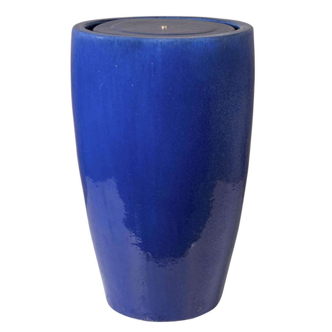 Glazed Ceramic Praga High Fountain - Blue