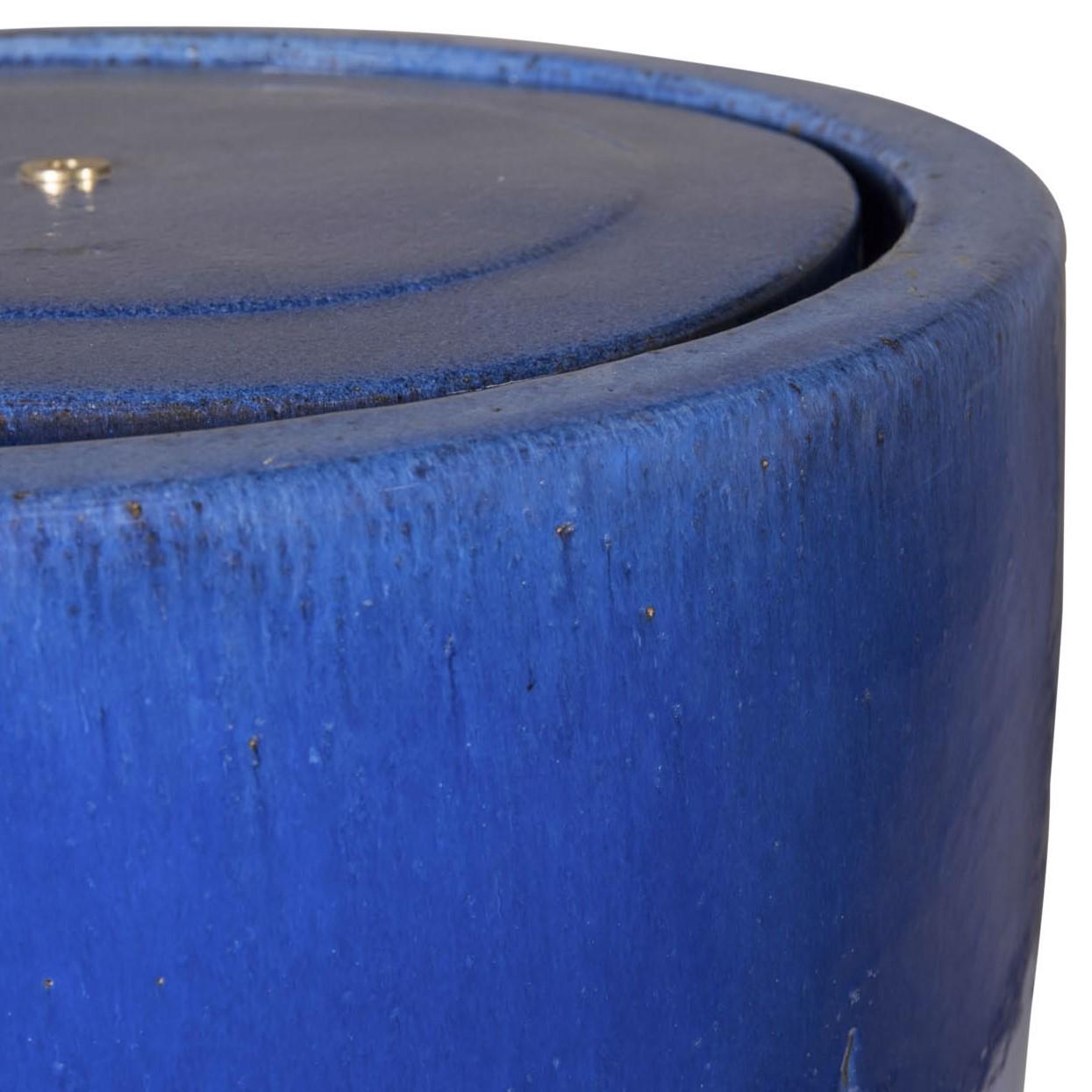 Glazed Ceramic Praga High Fountain - Blue