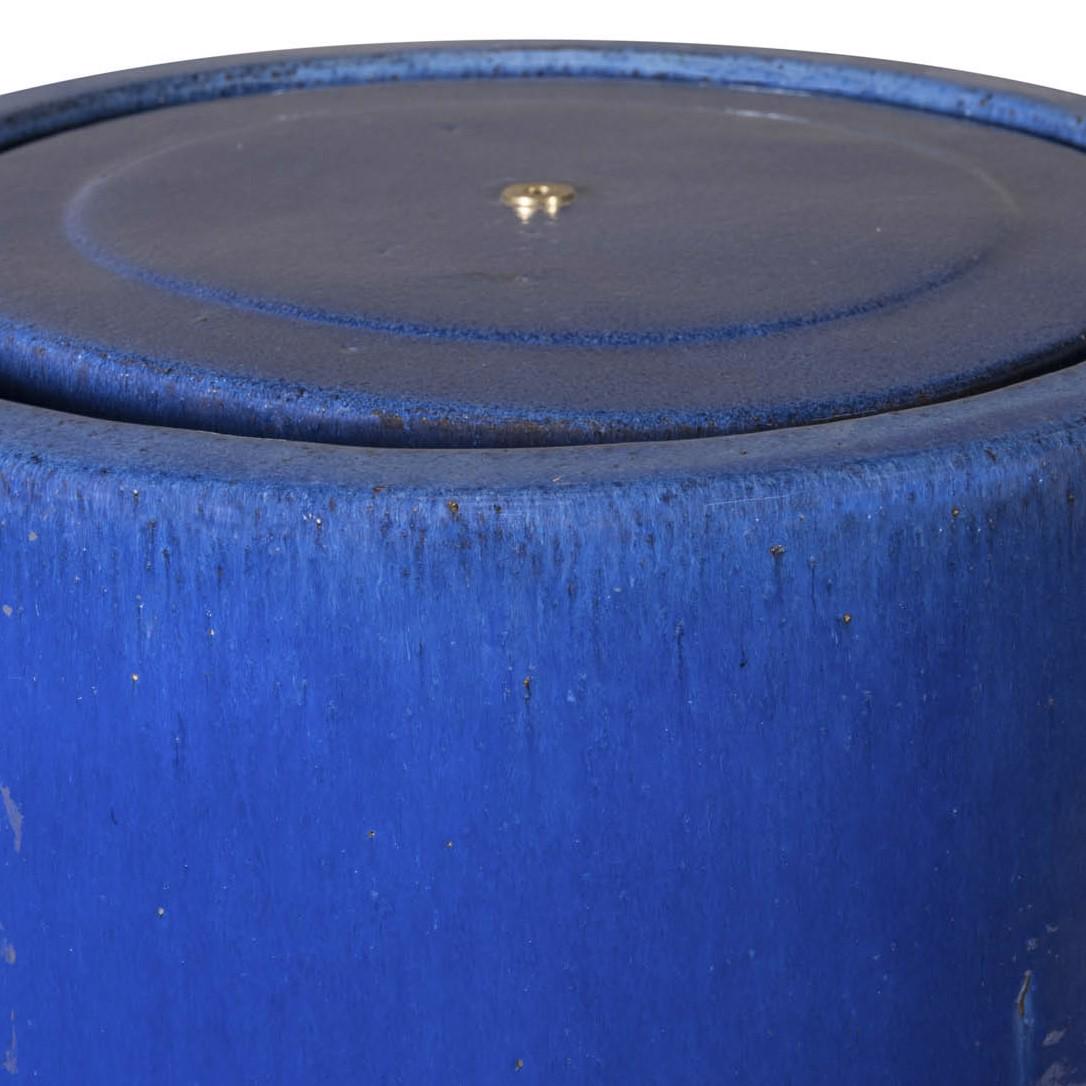 Glazed Ceramic Praga High Fountain - Blue