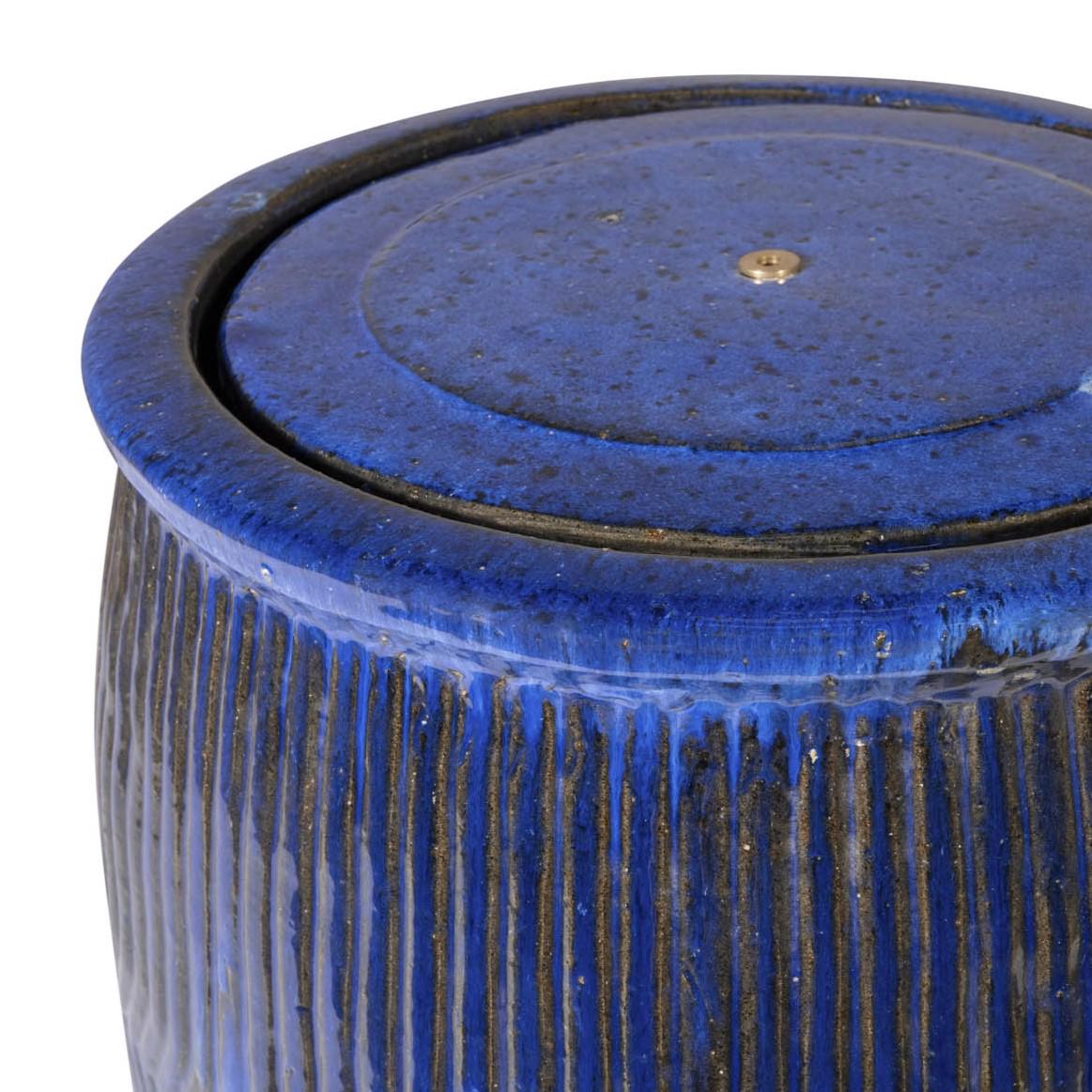 Glazed Ceramic Dunun Fountain - Blue