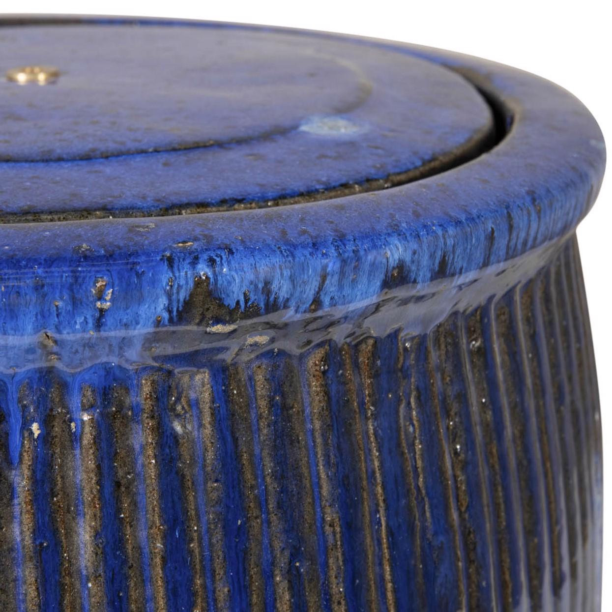 Glazed Ceramic Dunun Fountain - Blue