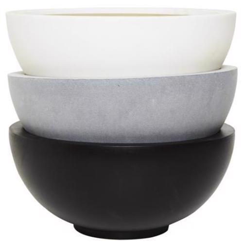 Polystone Contemporary Bowl - Slate Black