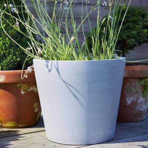 Polystone Contemporary Pot - Grey