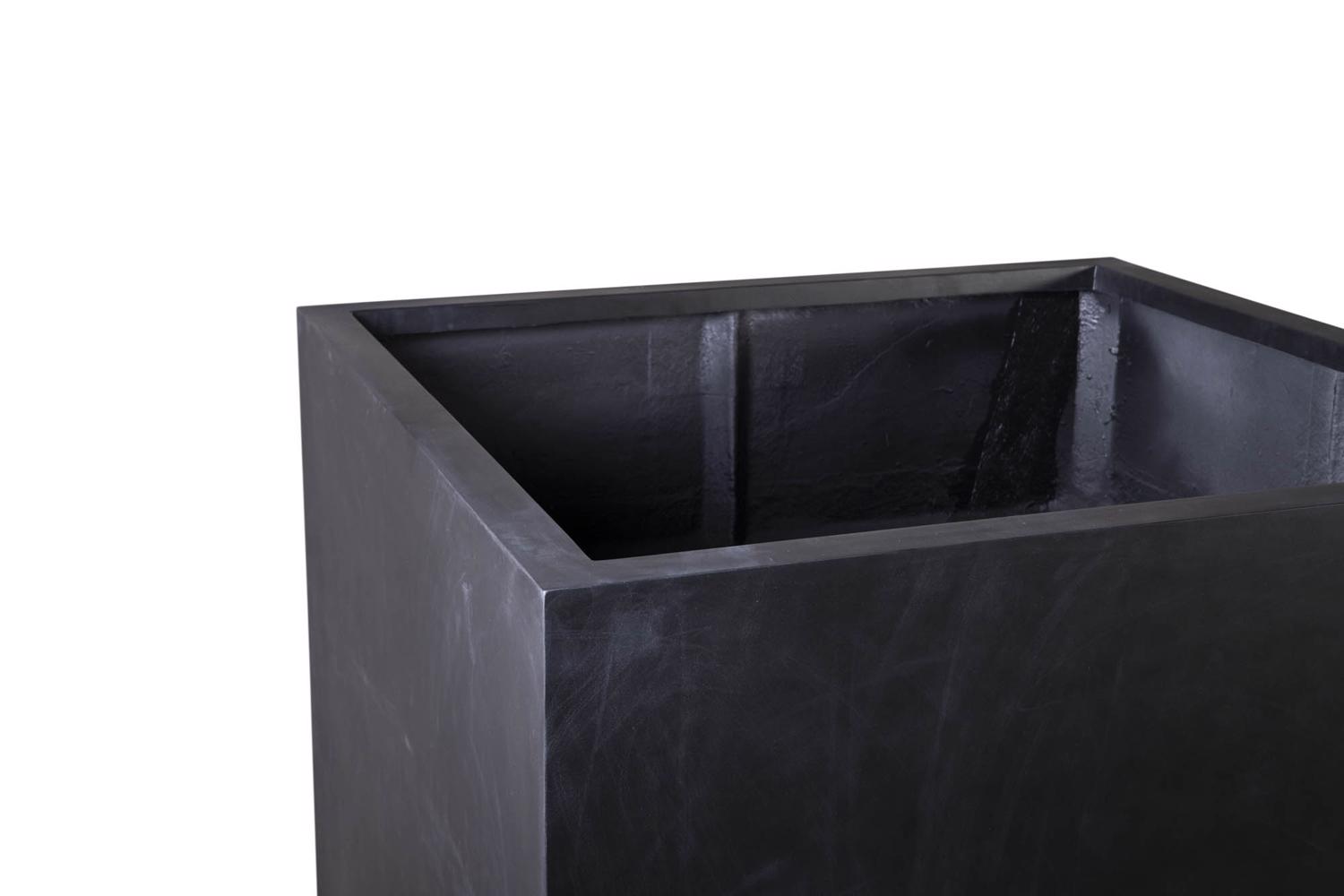 Polystone Contemporary Cube with Feet - Slate Black 1280 x 1140 x 1140 (H)mm