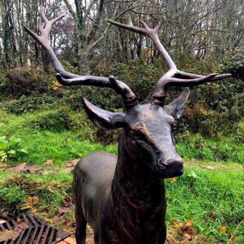 Cast Iron Majestic Stag - Bronze Statue - Facing Forward