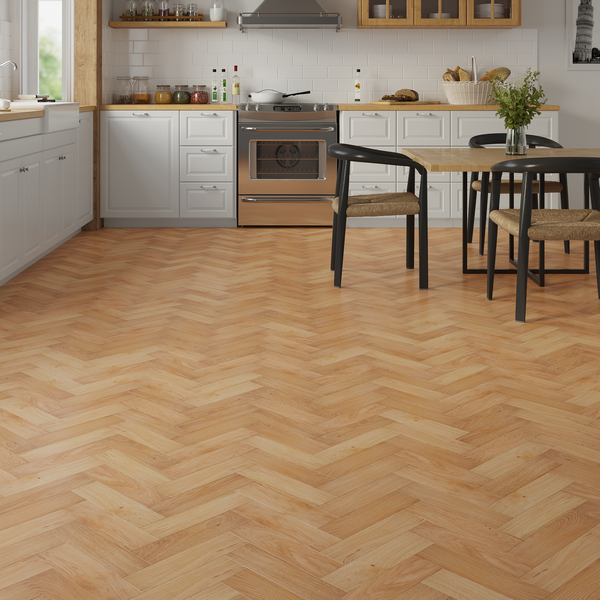 ASHDOWN OAK Engineered Oak Herringbone Parquet - UV-oiled