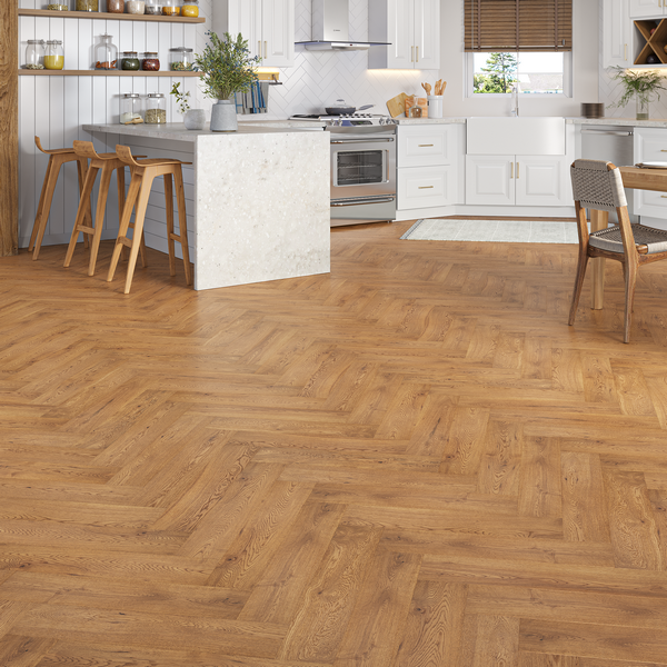 THETFORD OAK Engineered Oak Herringbone Parquet - UV-oiled