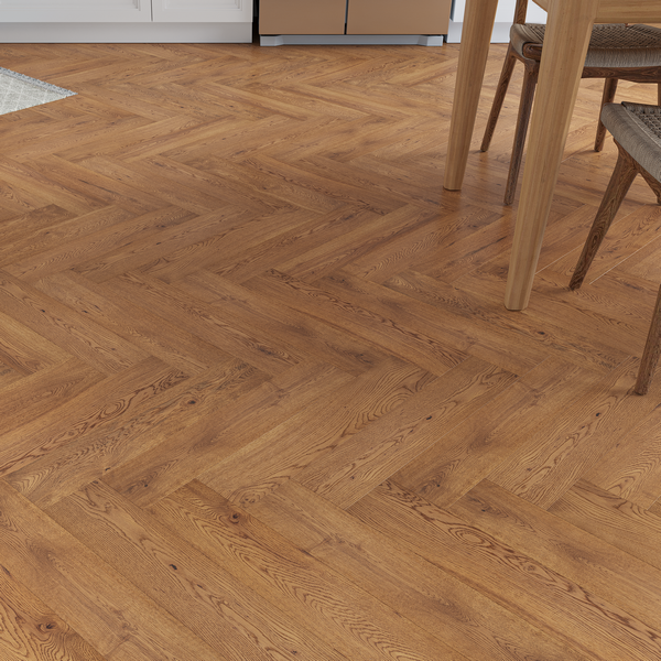 THETFORD OAK Engineered Oak Herringbone Parquet - UV-oiled