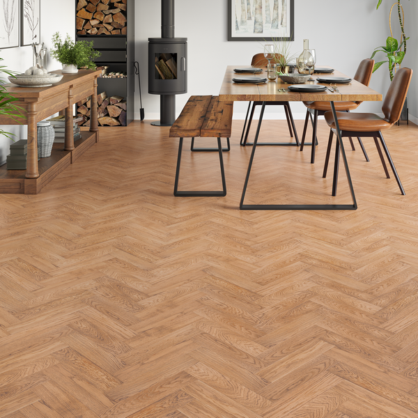 DEAN OAK Engineered Oak Herringbone Parquet - UV-oiled