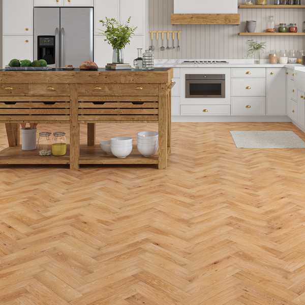 HALDON OAK Engineered Oak Herringbone Parquet - UV-oiled