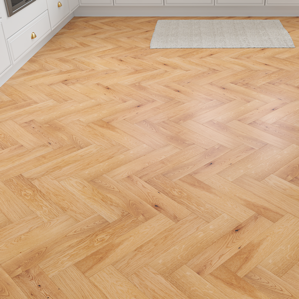 HALDON OAK Engineered Oak Herringbone Parquet - UV-oiled