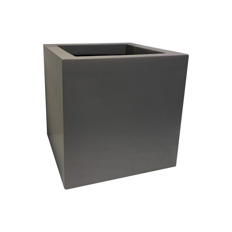 Satin Fibrestone - Cubic Box Planter - Grey