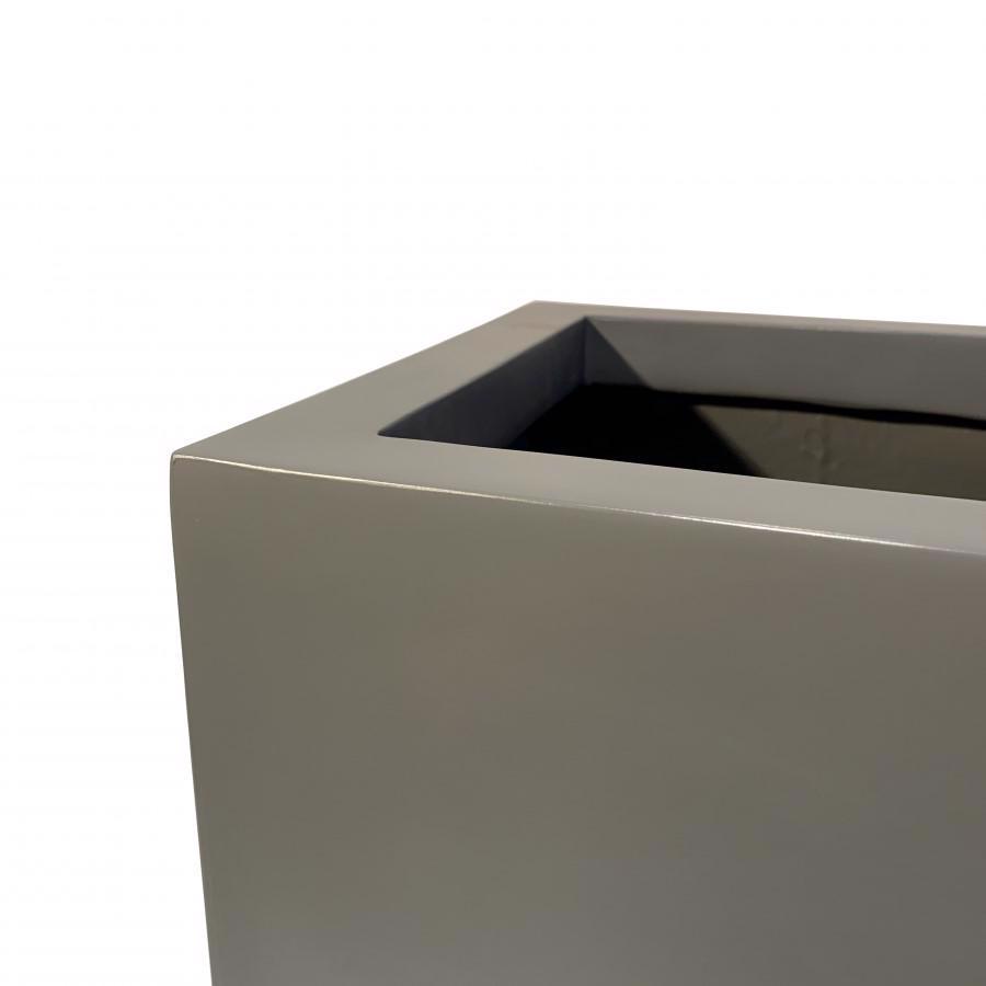 Satin Fibrestone - Cubic Box Planter - Grey