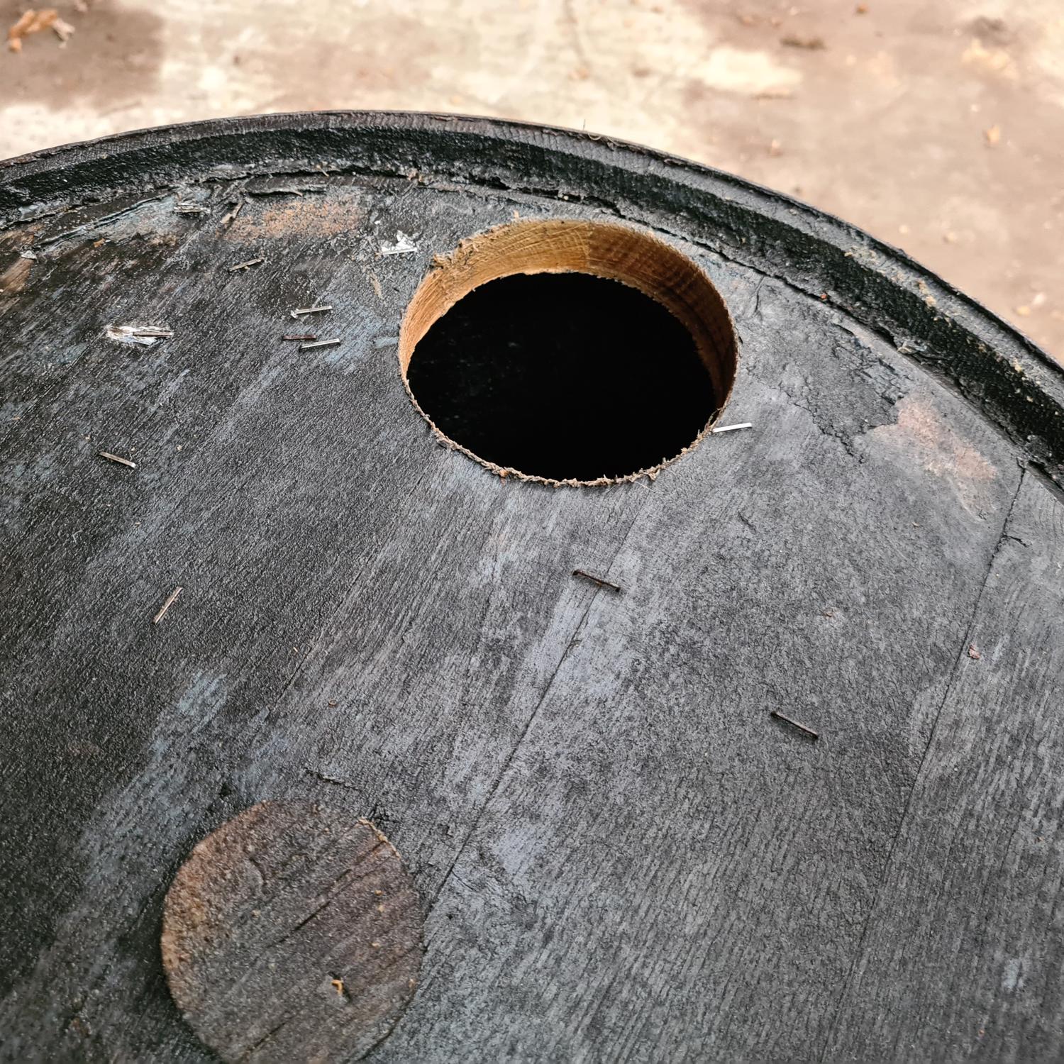 Converted Weathered Oak Whisky Barrel 225L Water Butt