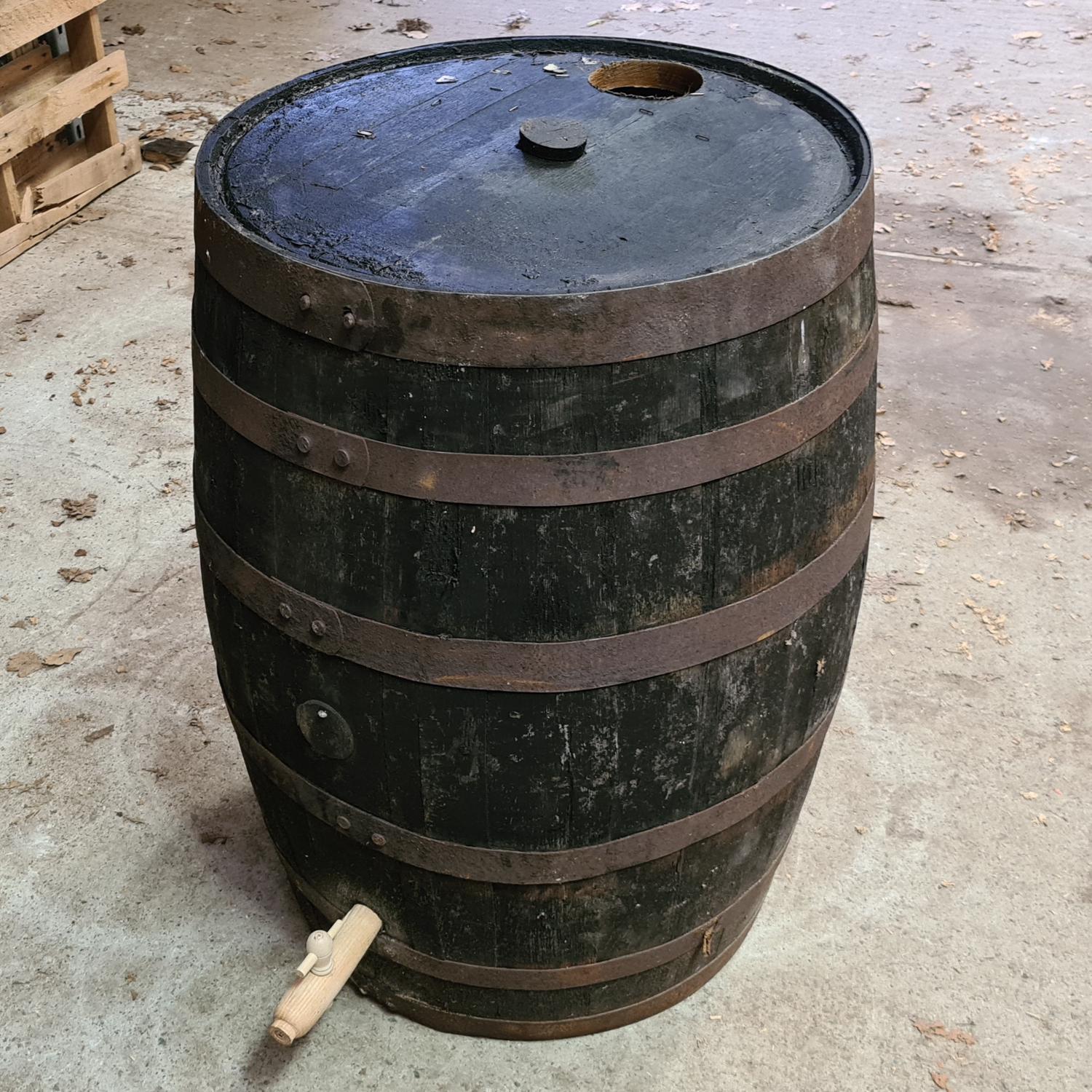 Converted Weathered Oak Whisky Barrel 225L Water Butt