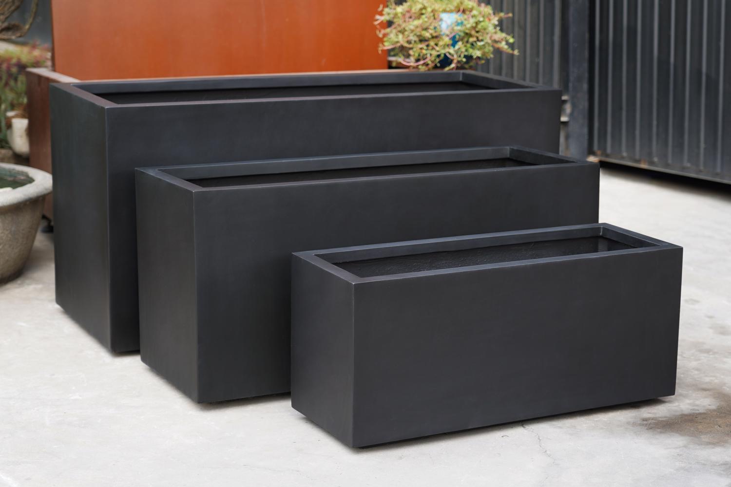 Polystone Contemporary Trough - Slate Black