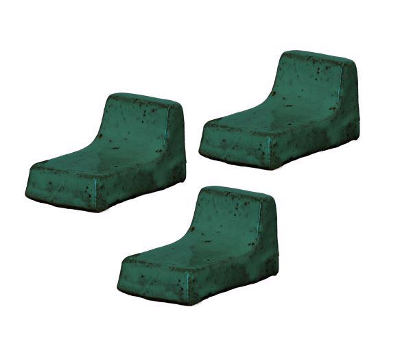 Haut Pot Feet Green Set of 3