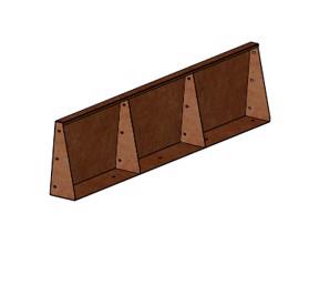 Corten Steel Garden Retaining Wall - 400 (H)mm