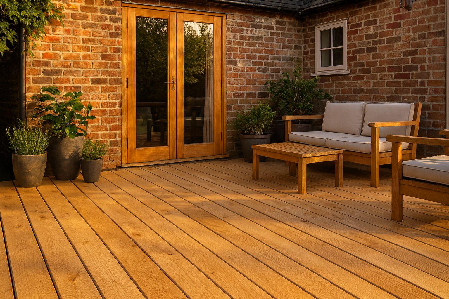 Oak Decking Installed
